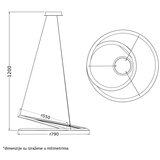 Vesta 464 VISILICA 60W 3000/4000K BELA Cene