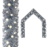 vidaXL Božićna girlanda s LED svjetlima 20 m srebrna | shoptok.hr