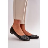 Boto Women's Ballerina Flats with Eco Leather Decoration Black Rhodike | shoptok.hr