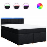 Maison Chic Box spring postelja - Vzmetna postelja z vzmetnico črna 160x200 cm blago SL11952, (21882823) | Shoptok.si