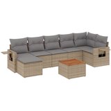  8-dijelni set vrtnih sofa s jastucima bež od poliratana | shoptok.hr