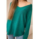 Kesi Włoski V-neck sweater green | shoptok.hr