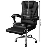 Malatec Uredska stolica s osloncem za noge - crna 26195 | shoptok.hr