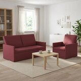  Set sofe 2 pcs Vinska crvena Tkanina - boja crnog vina Jednostruka + Dvostruka (140 cm) | shoptok.hr