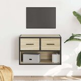 TV ormarić boja hrasta 60x31x39 5 cm konstruirano drvo i metal Cijene