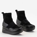 Resti Black women's slip-on boots with embossing Keleda - Footwear | ePonuda.com