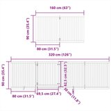 Vrata za pse s vratašcima 10 panela sklopiva 800 cm drvo topole | shoptok.hr