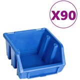 vidaXL 96-delni komplet zabojčkov za shranjevanje s stenskim panelom | Shoptok.si
