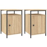 Maison Chic Dvo delni komplet Nočne omarice - Nočne mize sonoma hrast 40x42x60 cm inženirski les, (21687728) Cene