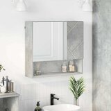 vidaXL Ogledalo ormar Beton siva 59 x 17 x 55 cm Konstruirano drvo u