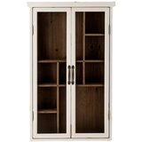Bloomingville Bijela vitrina od masivne jele 50x80x14 cm Hazem – Cijene