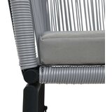  3-dijelni bistro set od PE ratana s jastucima sivi | shoptok.hr