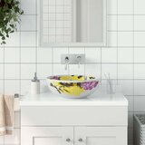 vidaXL Nadpultni umivalnik večbarven okrogel Φ41x14 cm keramika | Shoptok.si