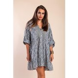 Fenzy Pamučna Mini Haljina S Uzorkom, Tamnoplava | shoptok.hr