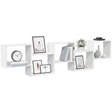 vidaXL Zidna kockasta polica s 5 odjeljaka izrađeno od bijelog drva | shoptok.hr