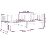  Dnevni ležaj smeđa boja meda 80 x 200 cm od masivne borovine | shoptok.hr