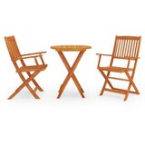 vidaXL 3-dijelni sklopivi vrtni blagovaonski set od drva eukaliptusa | shoptok.hr