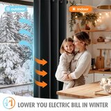 MIULEE 140×200cm neprosojna dvoslojna termo zavesa z obročki | Shoptok.si