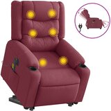  Električni masažni naslonjač na podizanje od tkanine boja vina | shoptok.hr