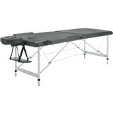 vidaXL Masažna miza z 2 conama aluminijast okvir antracitna 186x68 cm | Shoptok.si
