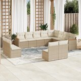 Maison Chic Seti vrtnega pohištva - Vrtna garnitura - Vrtni pohištvo set 12-delna z blazinami bež poli ratan, (21817214) | Shoptok.si