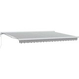 Tenda na uvlačenje antracit-bijela 4,5x3 m tkanina i aluminij | Eponuda.com