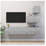  4-dijelni set TV ormarića siva boja betona od iverice | shoptok.hr