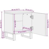  Noćni ormar Prirodna 40 x 33 5 x 46 cm Čvrsto drvo manga | shoptok.hr