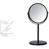 Wenko Črno kozmetično ogledalo Assisi, ⌀ 17 cm | Shoptok.si