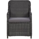  7-dijelni vrtni blagovaonski set od poliratana crni | Eponuda.com
