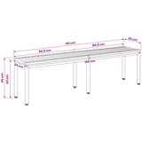  Vrtna klupa 161 x 35 x 45 cm Čvrsto drvo akacije Pravokutni | shoptok.hr