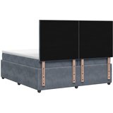  Boxspring krevet s madracem Tamnosiva 200 x 200 cm Baršun | shoptok.hr