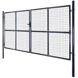  Mrežasta vrtna vrata od pocinčanog čelika 300 x 150 cm siva | shoptok.hr