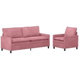  Set sofe 2 pcs Ružičasta Baršun | shoptok.hr