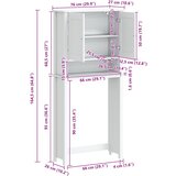 Ormarić za perilicu rublja BERG crni 76x27x164,5 cm od borovine | shoptok.hr