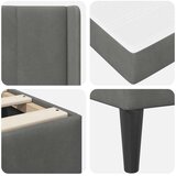  Okvir za krevet Tamno siva 90 x 200 cm Baršun - Tamno siva 90 x 200 cm | shoptok.hr