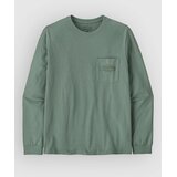 Patagonia Mw 95 Oval Logo Pocket Majica z dolgimi rokavi cover green | Shoptok.si