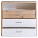 XORA komoda, bela, barve hrasta | Shoptok.si