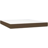  Krevet s oprugama i madracem tamnosmeđi 160x200 cm tkanina | shoptok.hr