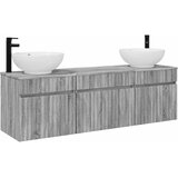  Set ormarića za kupaonicu 3 kom. Siva Sonoma 49 x 44,5 x 66,5 cm | Shoptok.si