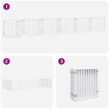 vidaXL Vrata za pse s vratašcima 12 panela sklopiva 960 cm drvo topole | shoptok.hr