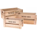 Dakls Dekorativne lesene škatle za shranjevanje v kompletu 3 kos - Dakls
