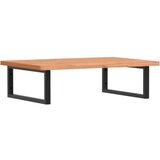  Zidna polica za umivaonik od čelika i masivne bukovine Smeđa 80 x 55 x 2.5 cm | Shoptok.si