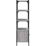  Knjižna omara 3-nadstropna siva sonoma 70x30x109,5 cm in. les | Shoptok.si