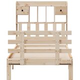 Krevet s regalom za knjige bez madraca 75x190 cm borovina | shoptok.hr