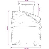  Set posteljine za poplun tamnosivi 135 x 200 cm pamučni | shoptok.hr