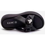GOE Black Women's Leather Platform Sandals | Eponuda.ba