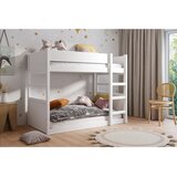 Molarem Home Drveni dječji krevet na kat Simon - bijeli - 190x90 cm - Bez madraca | shoptok.hr