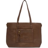 Shelvt Brown handbag with gold elements Cene