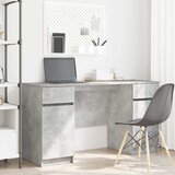  Stol s ladicama Beton siva 140 x 49 x 76 cm Konstruirano drvo | shoptok.hr
